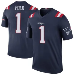 New England Patriots Men's Legend Navy Color Rush Jersey (1 Ja'Lynn Polk)