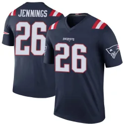New England Patriots Men's Legend Navy Color Rush Jersey (26 Terrell Jennings)