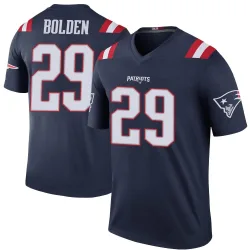 New England Patriots Men's Legend Navy Color Rush Jersey (29 Isaiah Bolden)