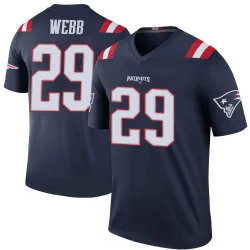 New England Patriots Men's Legend Navy Color Rush Jersey (29 Jeremiah Webb)