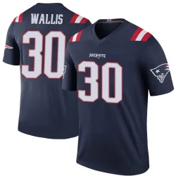New England Patriots Men's Legend Navy Color Rush Jersey (30 David Wallis)