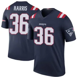 New England Patriots Men's Legend Navy Color Rush Jersey (36 Kevin Harris)
