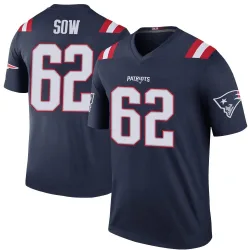 New England Patriots Men's Legend Navy Color Rush Jersey (62 Sidy Sow)