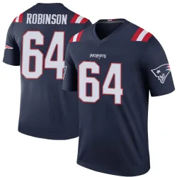 New England Patriots Men's Legend Navy Color Rush Jersey (64 Layden Robinson)
