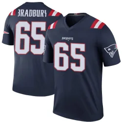 New England Patriots Men's Legend Navy Color Rush Jersey (65 Garrett Bradbury)
