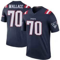 New England Patriots Men's Legend Navy Color Rush Jersey (70 Caedan Wallace)