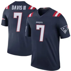 New England Patriots Men's Legend Navy Color Rush Jersey (7 Carlton Davis III)