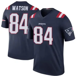New England Patriots Men's Legend Navy Color Rush Jersey (84 Benjamin Watson)