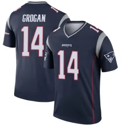 New England Patriots Men's Legend Navy Jersey (14 Steve Grogan)