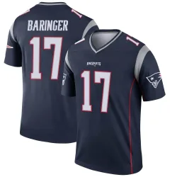 New England Patriots Men's Legend Navy Jersey (17 Bryce Baringer)