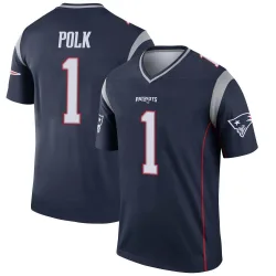 New England Patriots Men's Legend Navy Jersey (1 Ja'Lynn Polk)