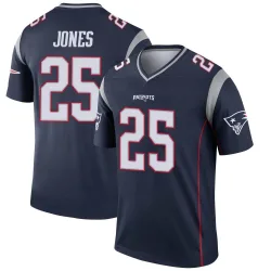 New England Patriots Men's Legend Navy Jersey (25 Marcus Jones)