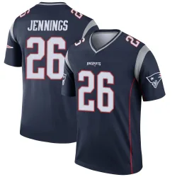 New England Patriots Men's Legend Navy Jersey (26 Terrell Jennings)