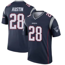 New England Patriots Men's Legend Navy Jersey (28 Alex Austin)