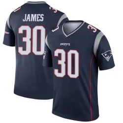 New England Patriots Men's Legend Navy Jersey (30 DJ James)