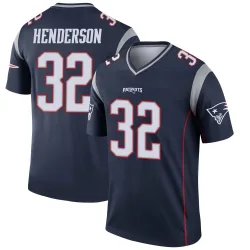 New England Patriots Men's Legend Navy Jersey (32 TreVeyon Henderson)