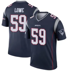 New England Patriots Men's Legend Navy Jersey (59 Vederian Lowe)