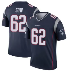 New England Patriots Men's Legend Navy Jersey (62 Sidy Sow)