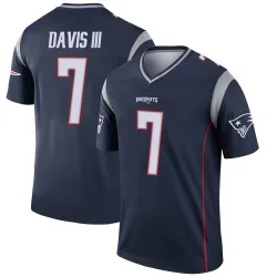 New England Patriots Men's Legend Navy Jersey (7 Carlton Davis III)