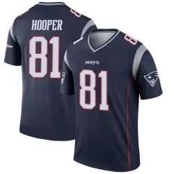 New England Patriots Men's Legend Navy Jersey (81 Austin Hooper)