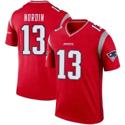 New England Patriots Men's Legend Red Inverted Jersey (13 Quinn Nordin)