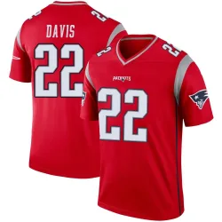 New England Patriots Men's Legend Red Inverted Jersey (22 Cody Davis)