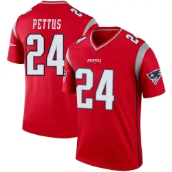 New England Patriots Men's Legend Red Inverted Jersey (24 Dell Pettus)