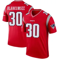 New England Patriots Men's Legend Red Inverted Jersey (30 Demeer Blankumsee)