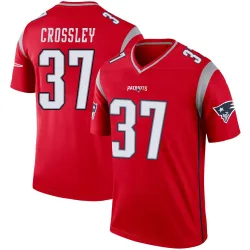 New England Patriots Men's Legend Red Inverted Jersey (37 Brandon Crossley)