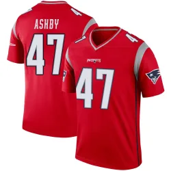 New England Patriots Men's Legend Red Inverted Jersey (47 Julian Ashby)