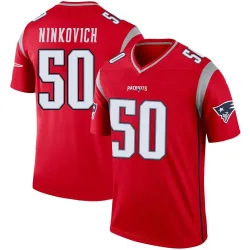 New England Patriots Men's Legend Red Inverted Jersey (50 Rob Ninkovich)