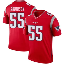 New England Patriots Men's Legend Red Inverted Jersey (55 Tyrese Robinson)