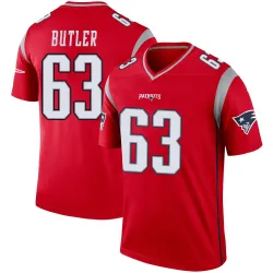 New England Patriots Men's Legend Red Inverted Jersey (63 Mehki Butler)