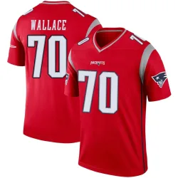 New England Patriots Men's Legend Red Inverted Jersey (70 Caedan Wallace)