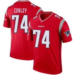 New England Patriots Men's Legend Red Inverted Jersey (74 Jack Conley)