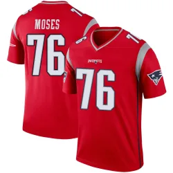 New England Patriots Men's Legend Red Inverted Jersey (76 Morgan Moses)