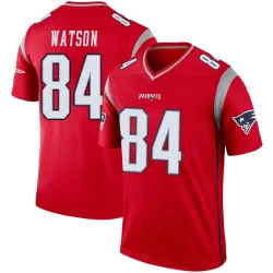 New England Patriots Men's Legend Red Inverted Jersey (84 Benjamin Watson)