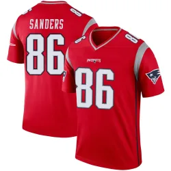 New England Patriots Men's Legend Red Inverted Jersey (86 Braylon Sanders)