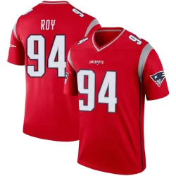 New England Patriots Men's Legend Red Inverted Jersey (94 Jaquelin Roy)