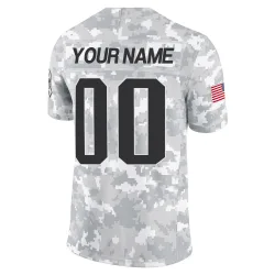 New England Patriots Men's Limited Arctic Camo 2024 Salute to Service Jersey (00 Custom)