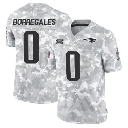 New England Patriots Men's Limited Arctic Camo 2024 Salute to Service Jersey (0 Andres Borregales)