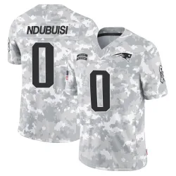 New England Patriots Men's Limited Arctic Camo 2024 Salute to Service Jersey (0 Haggai Ndubuisi)