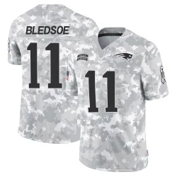 New England Patriots Men's Limited Arctic Camo 2024 Salute to Service Jersey (11 Drew Bledsoe)