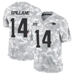 New England Patriots Men's Limited Arctic Camo 2024 Salute to Service Jersey (14 Robert Spillane)