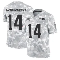 New England Patriots Men's Limited Arctic Camo 2024 Salute to Service Jersey (14 Ty Montgomery II)