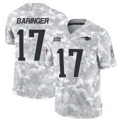 New England Patriots Men's Limited Arctic Camo 2024 Salute to Service Jersey (17 Bryce Baringer)