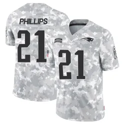 New England Patriots Men's Limited Arctic Camo 2024 Salute to Service Jersey (21 Adrian Phillips)