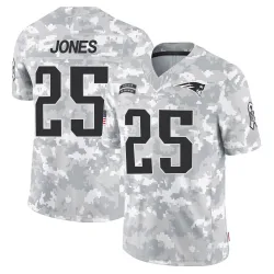 New England Patriots Men's Limited Arctic Camo 2024 Salute to Service Jersey (25 Marcus Jones)