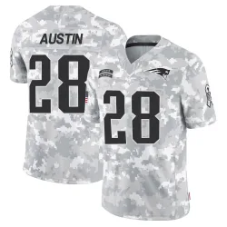 New England Patriots Men's Limited Arctic Camo 2024 Salute to Service Jersey (28 Alex Austin)