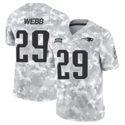 New England Patriots Men's Limited Arctic Camo 2024 Salute to Service Jersey (29 Jeremiah Webb)
